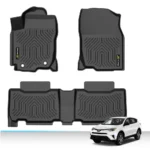New Tpe Floor Mats Liners Fit for 2013 2016 2017 2018 Toyota Rav4 All-Weather Waterproof Anti-Slip Dirt-Resistant Durable