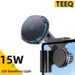 TEEQ For Tesla Model Y Junipe 2025 Model 3 HIGHLAND 2024 Cybertruck BYD Seal Car Phone Mount Holder 15W Magnetic Wireless Charge