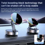 15W Vacuum Suction Cooling Magnetic Wireless Charger Car Phone Holder Mount 360 Rotatable Compatible with Smartphones for iPhone