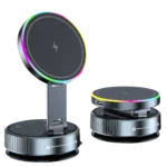 15W Wireless Charger Vacuum Magnetic Car Holder Metal Multi-angle Rotation for Iphone 12-16 Pro Max